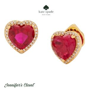 KATE SPADE Heart Halo Stud Earrings